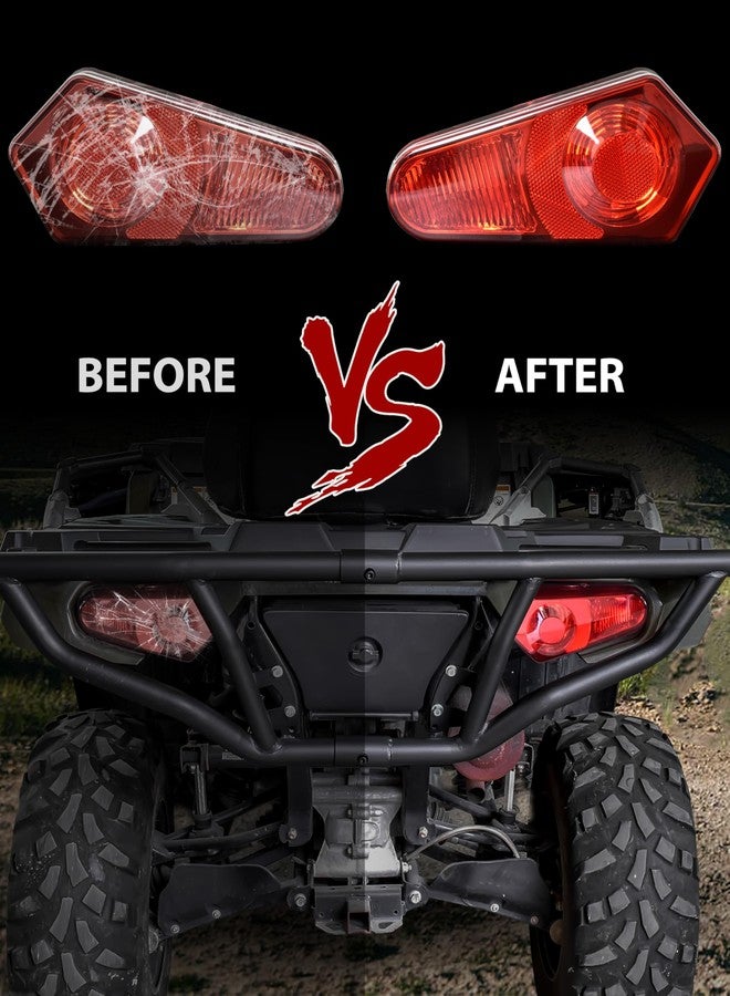 SAUTVS Red Tail Lights Housing for Polaris Sportsman 450 500 800 RZR ACE 2005-2025 Accessories, Rear Brake Stop Lamp Lens Cover Taillight Housings, 2PCS, Replace #2411153 & 2411154 - Image 5